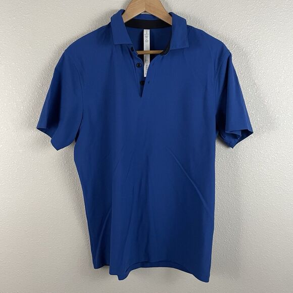 Lululemon Mens M Blue Evolution Polo Collared Shirt - Picture 1 of 4